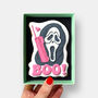 Ghostface Phonecall Halloween Letterbox Iced Cookie, thumbnail 1 of 11