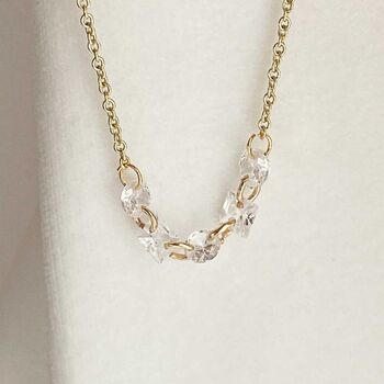 Princess And Round Diamond Tennis Necklace, 2 of 5