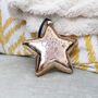 Baby First Christmas Glass Star Bauble Tree Decoration, thumbnail 9 of 9