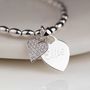 Personalised Children's Silver Heart Charm Bracelet, thumbnail 1 of 6