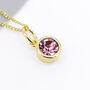 Personalised Gold Plated Sterling Silver June Alexandrite Birthstone Necklace, thumbnail 1 of 10