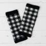 Gingham Knitted Wrist Warmers, thumbnail 6 of 10