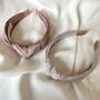 Satin Knotted Headband Pink Or Taupe, thumbnail 6 of 6