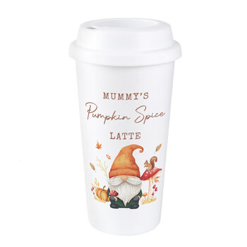 Personalised Autumn Gonk Travel Cup, 3 of 3