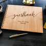Personalised Engraved Wooden Wedding Guest Book, thumbnail 8 of 9