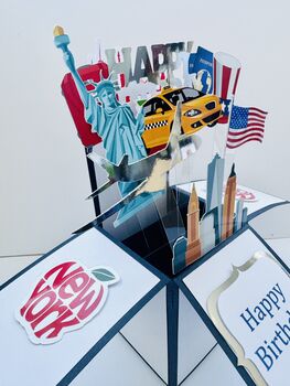 Personalisable New York Themed 3D Greeting/Gift Card, 6 of 12