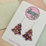 Purple And Gold Christmas Tree Glitter Earrings / Stocking Filler / Santa Present, thumbnail 5 of 10
