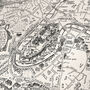 Durham University Map Hand Drawn Fine Art Print, thumbnail 4 of 12