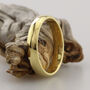 Men's 18ct Gold Polished D Shape Wedding Ring, thumbnail 3 of 5