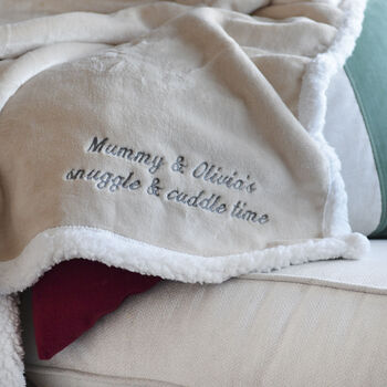 Personalised Maternity Mummy And Me Neutral Blanket, 3 of 11