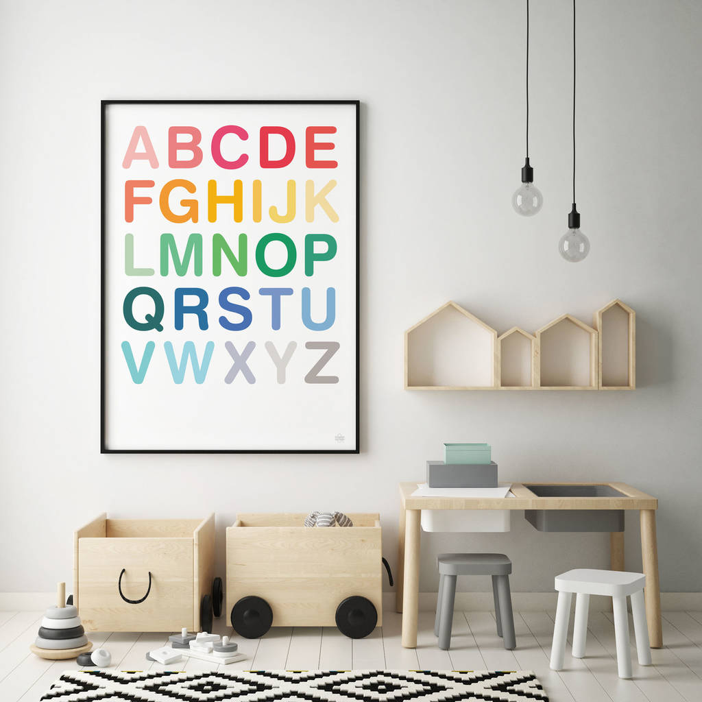 Multicoloured Uppercase Alphabet Print, 1 of 7