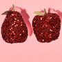 Red Sequin Apple And Pear Decoration, thumbnail 1 of 2