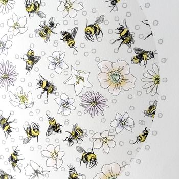 Bees Buzzing In Flowers Print, 2 of 4