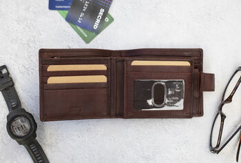 Personalised Mens Luxury Leather Wallet Rfid Safe, 8 of 12