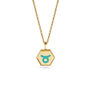 Zodiac Gold Glowing Pendant Necklace With Uv Keyring Torch, thumbnail 5 of 12