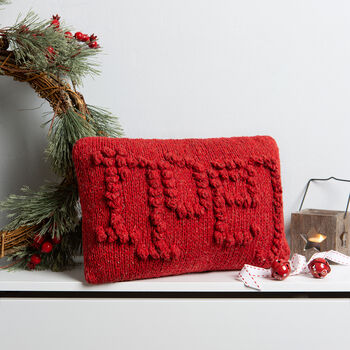 Christmas Noel Cushion Easy Knitting Kit, 2 of 7