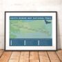 South Downs Way Art Print With Map And Tick List, thumbnail 4 of 8