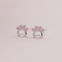 You're Pawfect Sterling Silver Paw Earrings, thumbnail 2 of 5