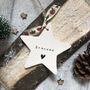 Personalised Christmas Robin Memorial Ceramic Star, thumbnail 3 of 5