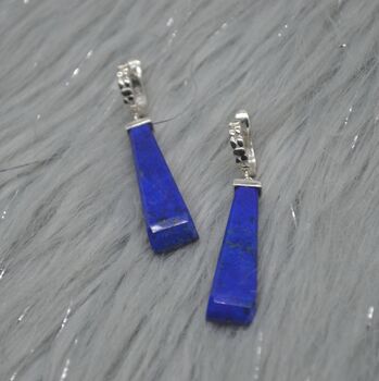 Lapis Lazuli 925 Silver Earrings, 7 of 8