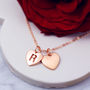 Double Heart Necklace, thumbnail 4 of 7