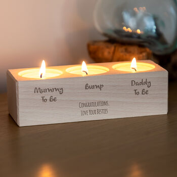 Personalised Mum And Dad To Be Candle Holder Gift, 4 of 5