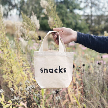 'Snacks' Little Canvas Bag, 4 of 5