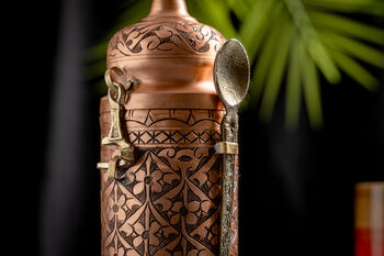 Hand‑Engraved Copper Jar And Solid Copper Coffee Pot Set, Set Of Two, 5 of 6