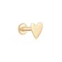 10k Solid Gold Simple Heart Labret Stud, thumbnail 1 of 4