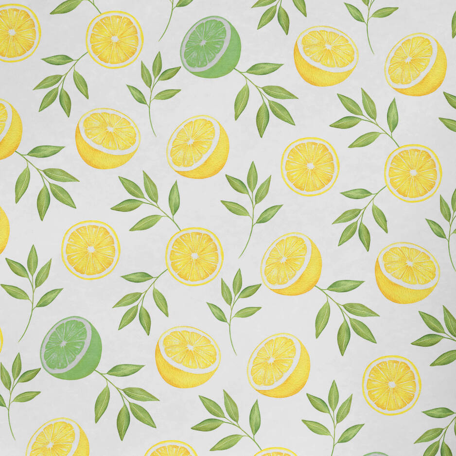 Lemon Wrapping Paper Roll Or Folded V2 By The Wrapping Paper Shop
