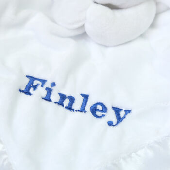 Personalised White Bear Comforter With Satin Back, 2 of 7