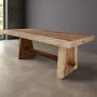 Ribbed Hardwood Dining Table, thumbnail 1 of 5