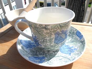 Large Cup And Saucer In William Morris Anemone Design, 7 of 12