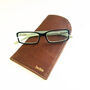 Personalised Tan Leather Glasses Case, thumbnail 1 of 8