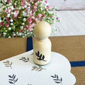 Detailed Leaf Mini Rubber Stamp For Crafting, 4 of 6