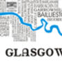 Glasgow Word Map Tea Towel, thumbnail 5 of 10