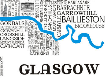 Glasgow Word Map Tea Towel, 5 of 10