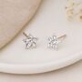 Sterling Silver Clear Cz Star Stud Earrings – 5mm, thumbnail 2 of 8