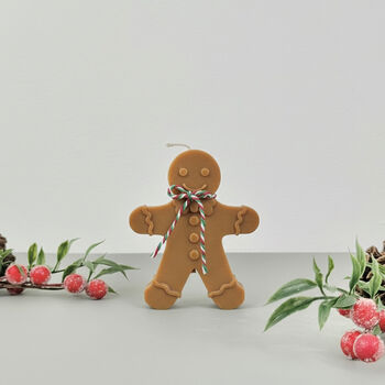 Brown Christmas Gingerbread Candle Ans Christmas Decor, 10 of 11
