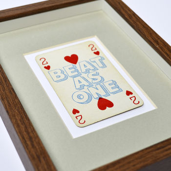 Two Hearts Beat As One Vintage Playing Card Print, 5 of 7