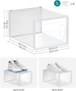 Pack Of Eighteen Shoe Boxes Foldable Storage Organisers, 12 of 12