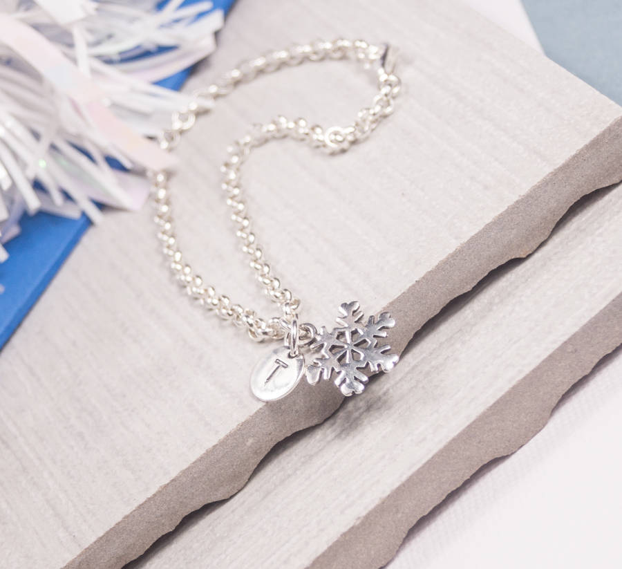 Silver Snowflake Charm Bracelet By SUMMER AND SILVER