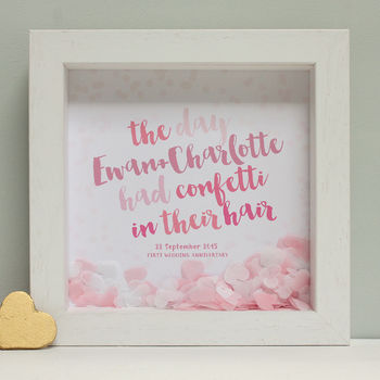 Personalised Anniversay Confetti Box Framed Print, 5 of 10