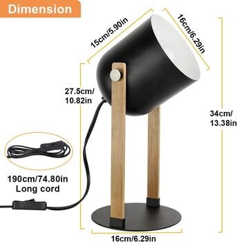 Flexible Retro Desk Table Lamp With E27 Socket, 7 of 7
