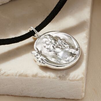 Cameo Coin Leather Cord Necklace, 3 of 6
