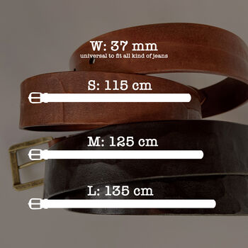 High Quality Personalised Genuine Leather Belt, 8 of 9