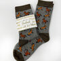 Personalised Christmas Horse Bamboo Socks With Gold Foil Label, thumbnail 3 of 9