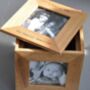 Personalised Oak Photo Cube Keepsake Box, thumbnail 1 of 7