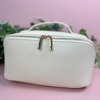 Personalised Open Flat Washbag With Champagne Coupe, 3 of 9