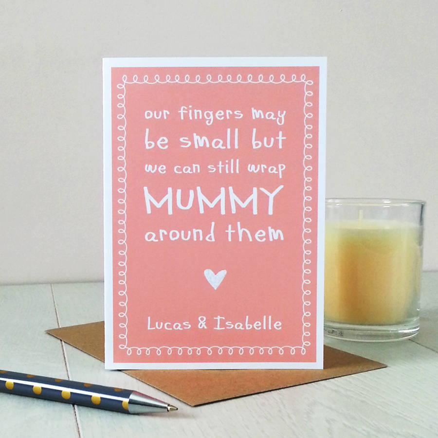 My Fingers May Be Small But… Cute Mummy Card, 1 of 6